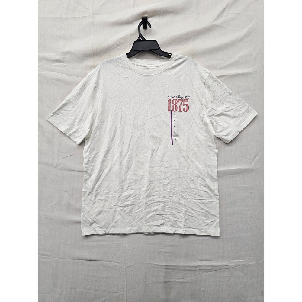 Goodie Two Sleeves Mens Kentucky Derby Graphic T-Shirt White Cotton Size XL